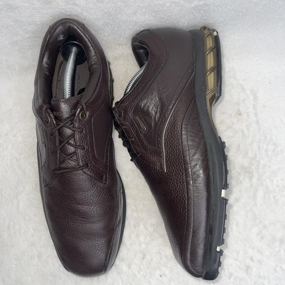 Nike Golf Zoom Air Shoes Mens Size 11 Brown Leather Spikeless Golf 379216-272